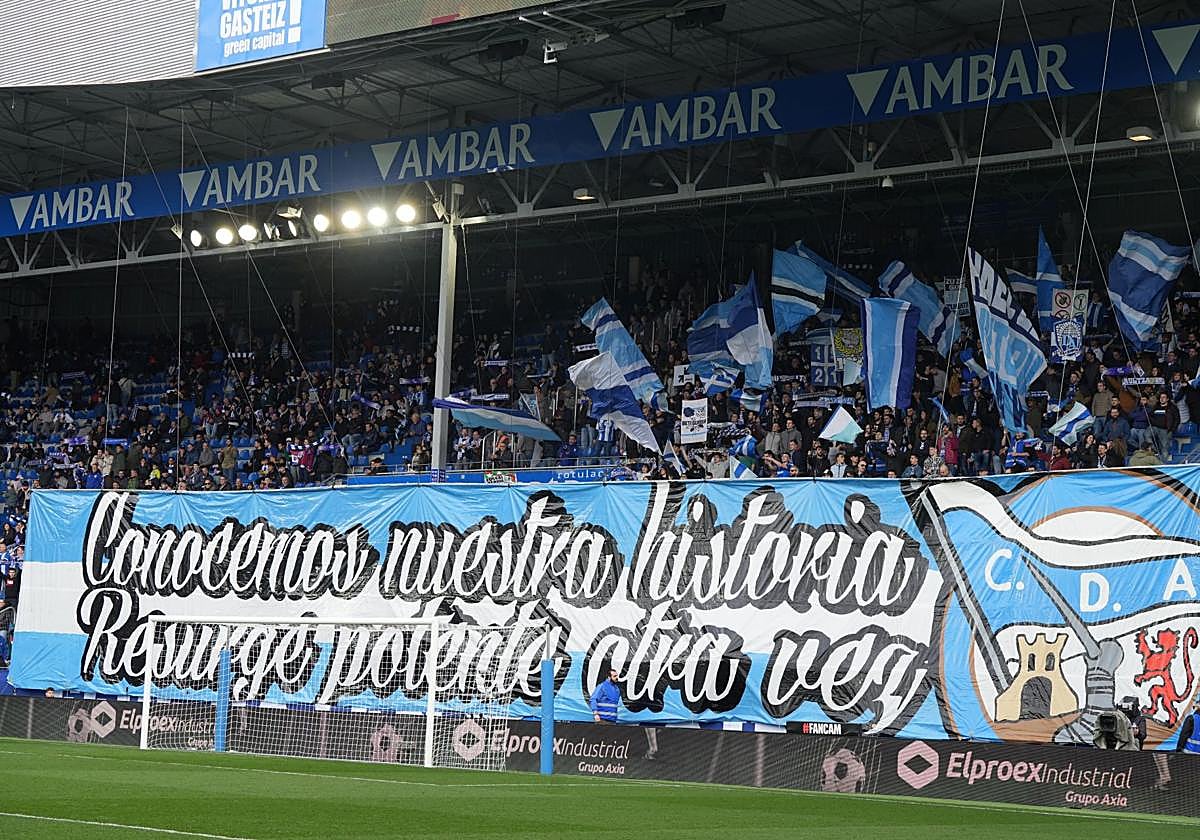 Tifo deslegado por el fondo de animación.