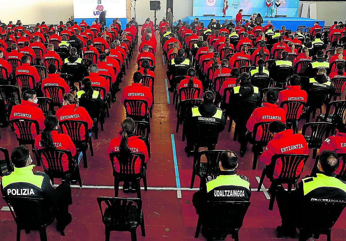 En Arkaute reciben formación tanto policías locales como ertzainas.