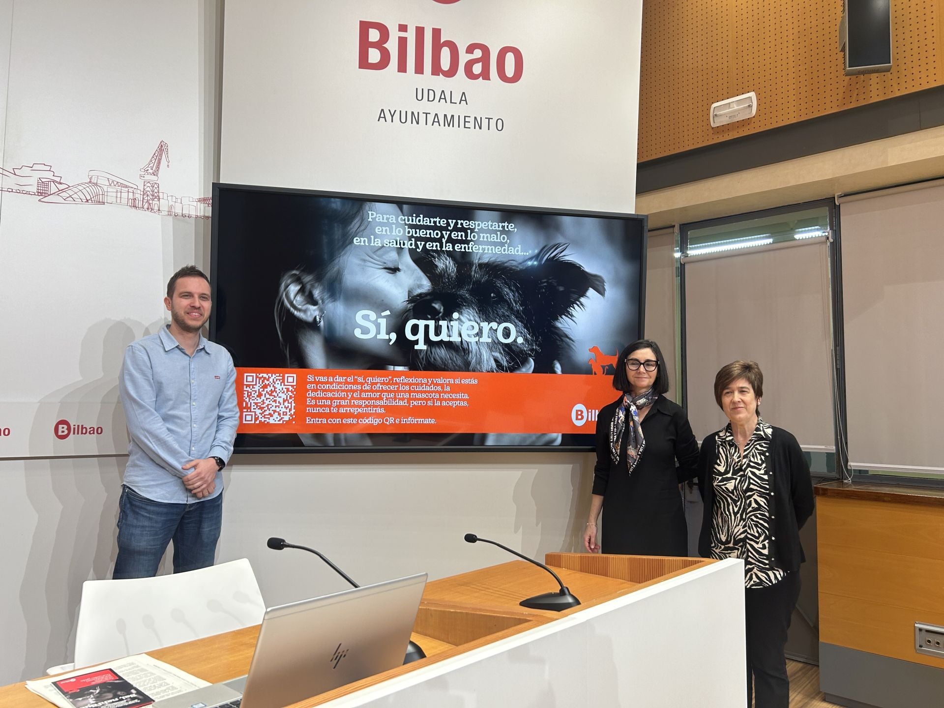 Presentación de la campaña 'Sí quiero', del Área de Salud y Consumo del Ayuntamiento de Bilbao.