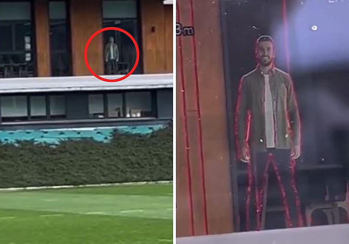 La imagen de Lekue desde el ventanal del edificio de Lezama.