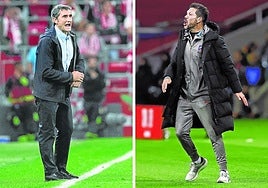 Valverde y Simeone, nuevo cara a cara con la Liga en juego.