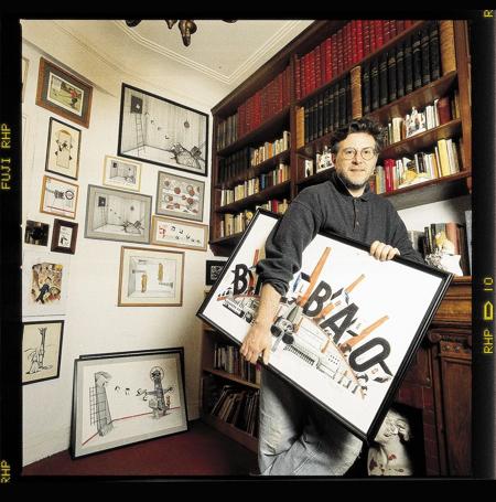 Eguillor en su casa en 1996.