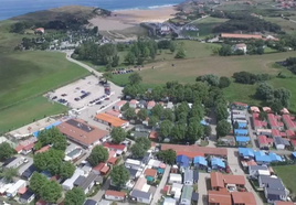 Vista del camping de Ajo.