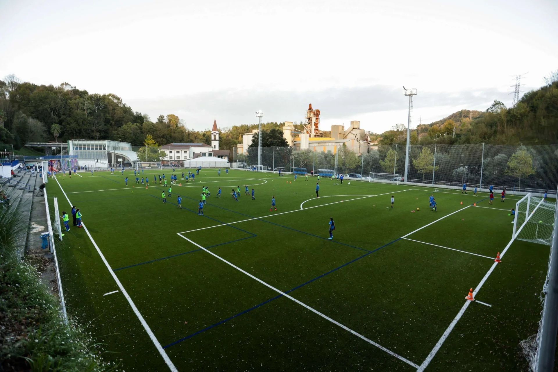 Campo de fútbol de Rezola, donde fue suspendido el encuentro Añorga-Romo