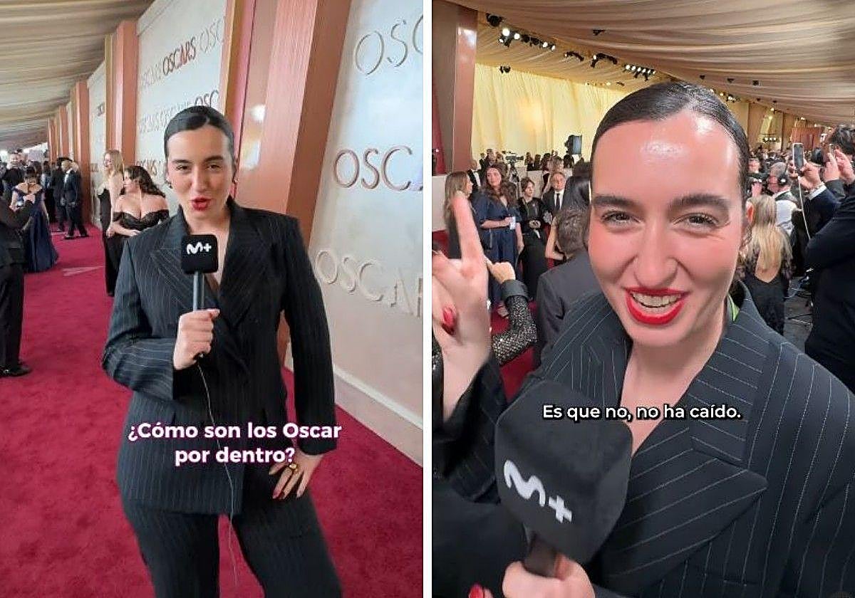 La influencer vizcaína Ariane Hoyos se 'infiltra' en la alfombra roja de los Oscar: «El viaje más importante de mi vida»