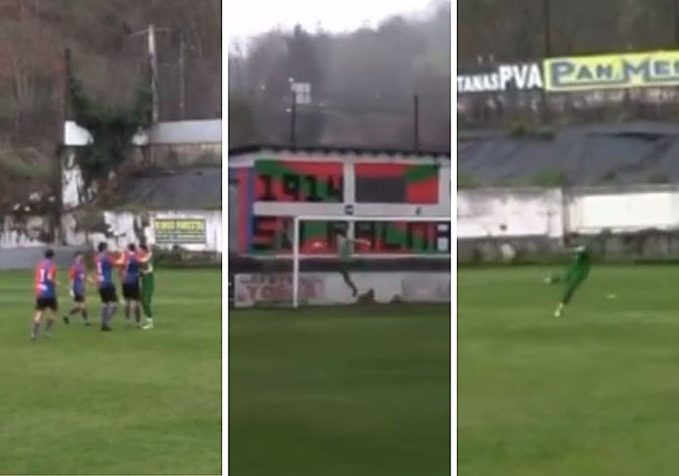 El insólito gol de portería a portería del guardameta del Balmaseda en División de Honor