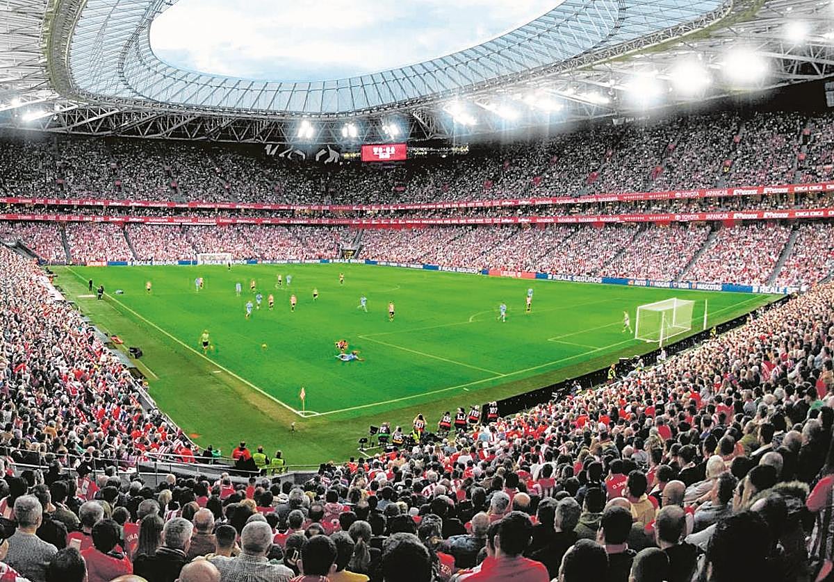 El pasado domingo hubo en San Mamés más de 48.000 espectadores, pero el cotarro del ambiente lo dirigieron menos de un centenar de radicales en la Herri Harmaila.