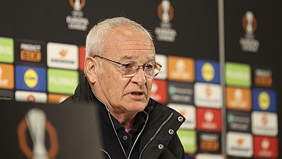 «El Athletic es un gran equipo que juega directo», lanza el entrenador de la Roma, Claudio Ranieri