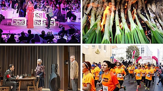 Una gran fiesta y una carrera solidarias entra calçots, teatro y música en Vitoria