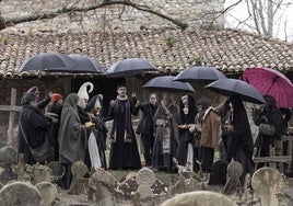 Un momento del rodaje de 'Gaua' en Elorrio.