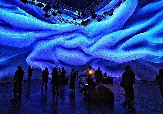 Un momento de la exposición cambiante de Refik Anadol.