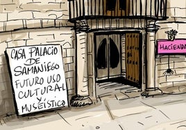 La viñeta de Cerrajería sobre la casa natal del fabulista Samaniego