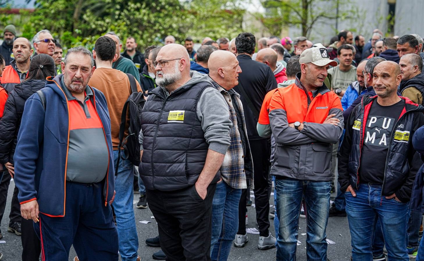 La concentración de los trabajadores de Bridgestone, en imágenes
