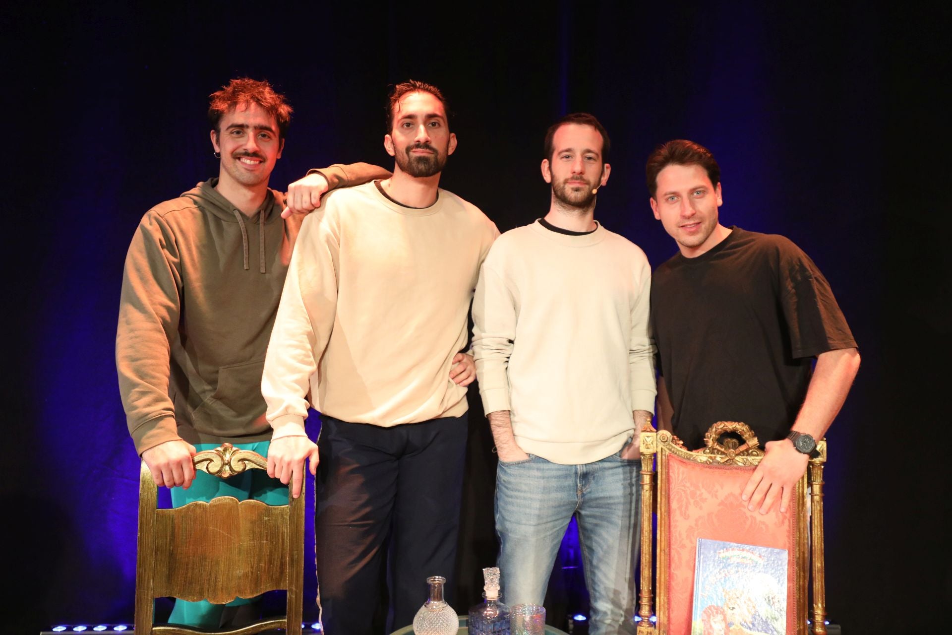 Pedro Cerezo, Alejandro Chaparro, Víctor de la Fuente y José Cobertera, los protagonistas de 'Ya me has tocado el cuento'.