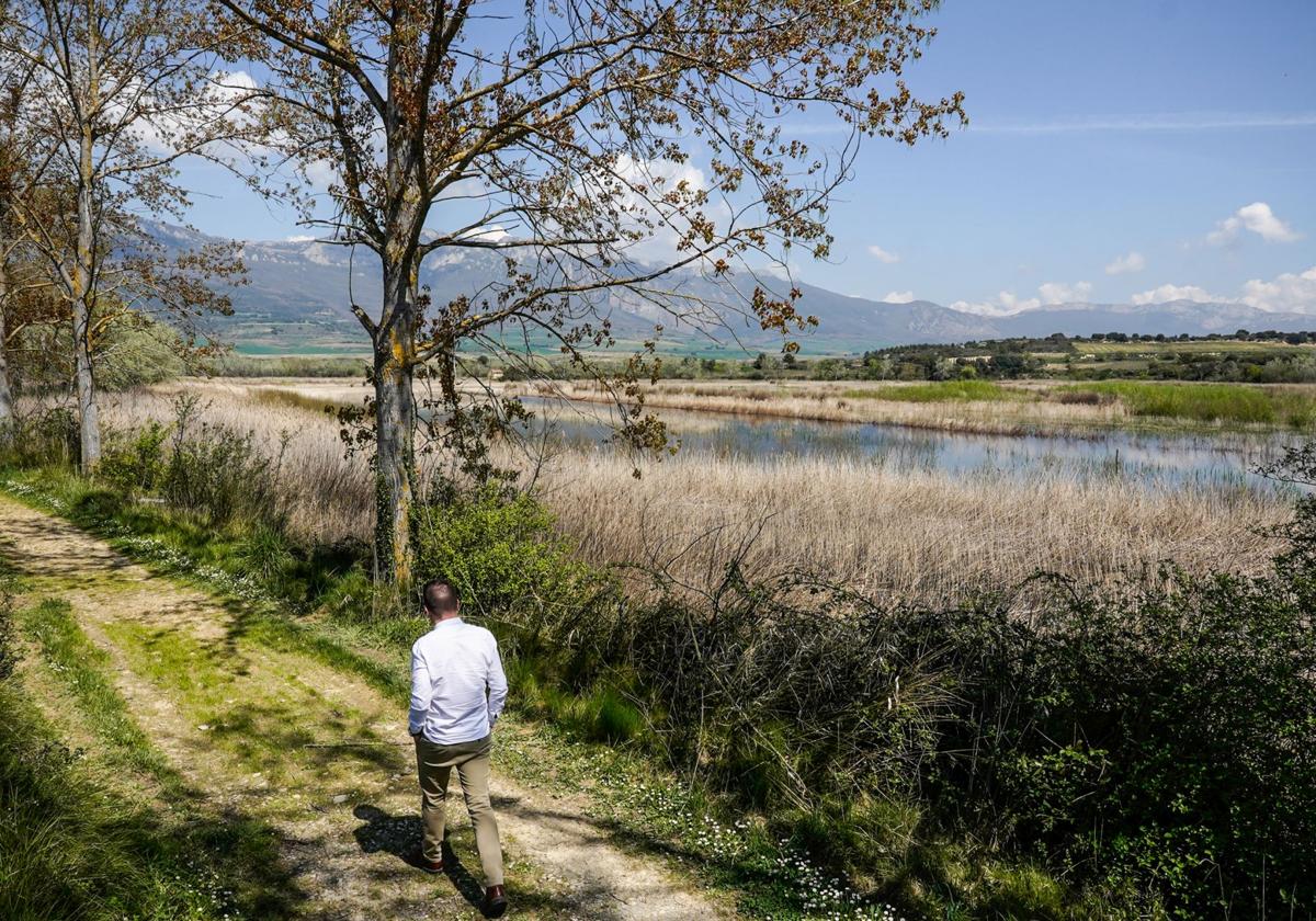 La laguna grande de Laguardia se llena por primera vez en tres años