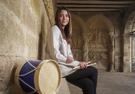 Isabel Mellén, en la basílica de Armentia.