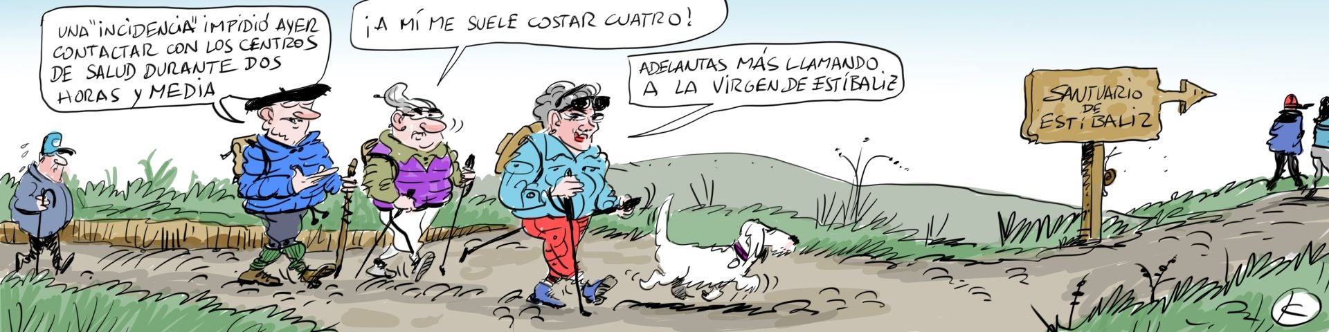 La viñeta de Cerrajería sobre la incidencia que impidió llamar a los centros de salud