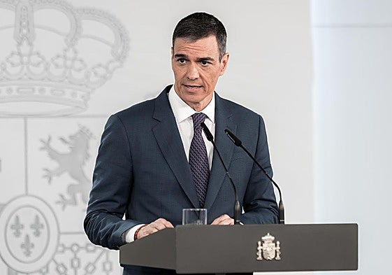 Pedro Sánchez, en la comparecencia tras el Consejo de Ministros.