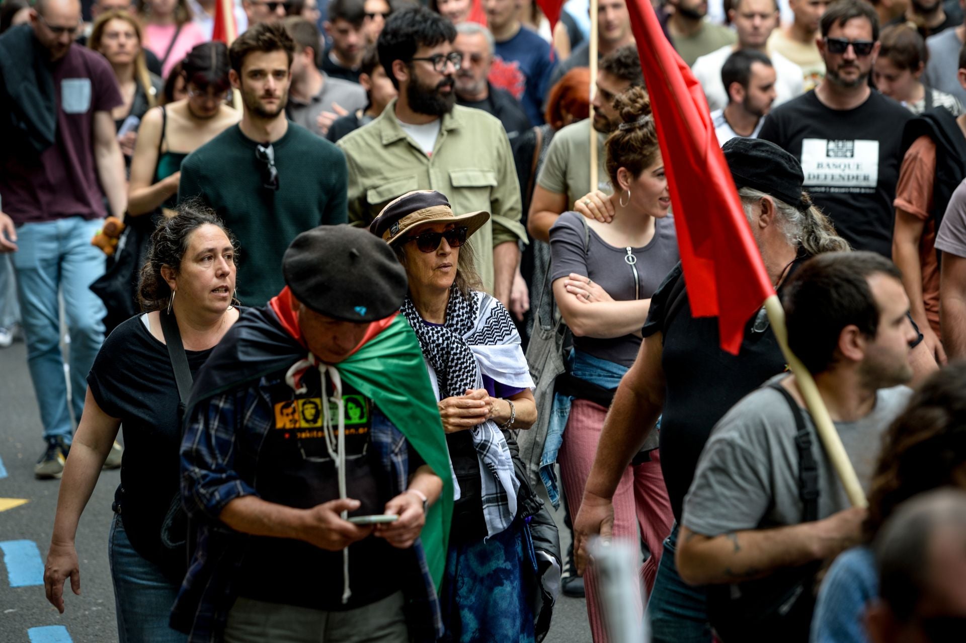 Las imágenes de la multitudinaria movilización de EHKS en Bilbao