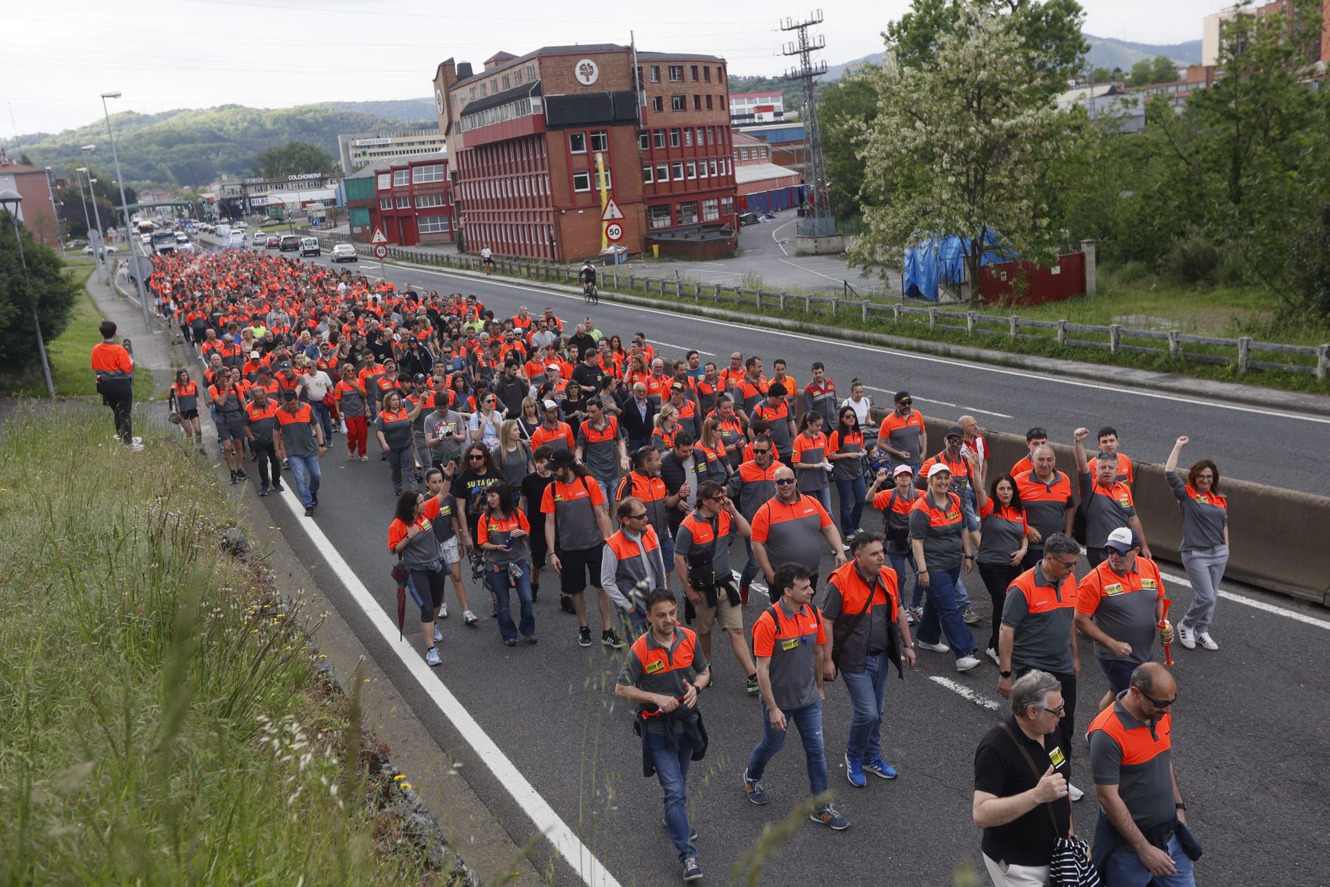 La marcha de los trabajadores de Bridgestone