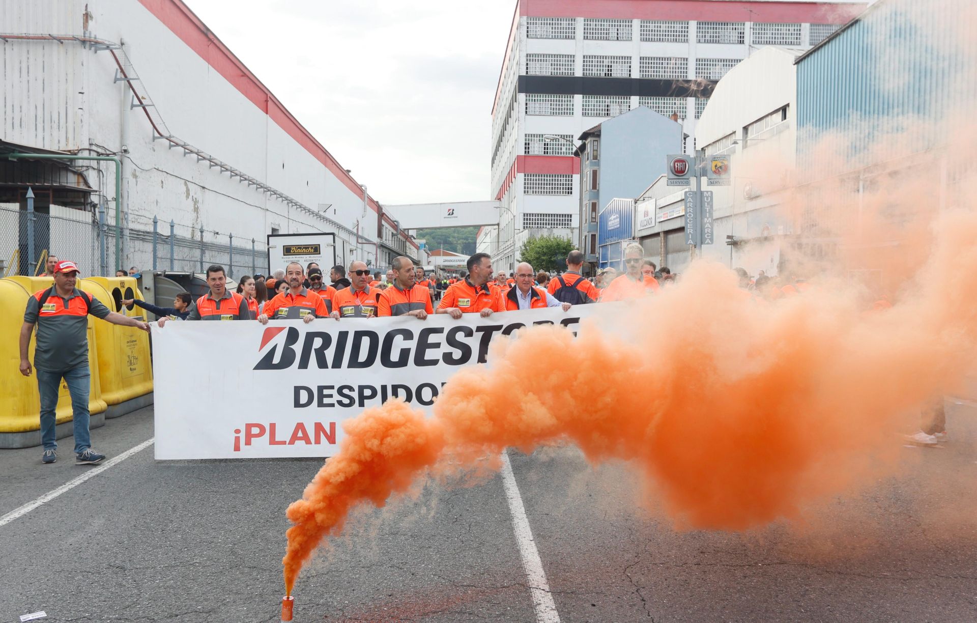 La marcha de los trabajadores de Bridgestone