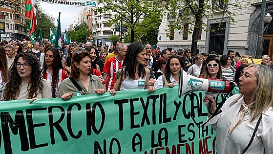 Los sindicatos reivindican el SMI vasco y los derechos sociales durante el 1 de Mayo