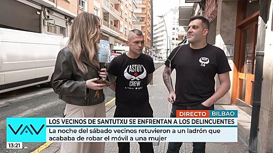 Andoni Gago y Ugaitz tras evitar un robo en Santutxu: «No puede ser que mi abuela o mi hija tengan miedo de salir a la calle»