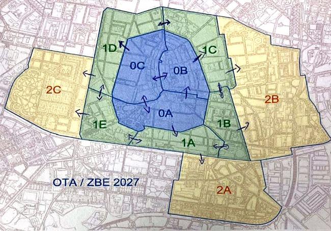 Las once zonas de la OTA, proyectadas para 2027.