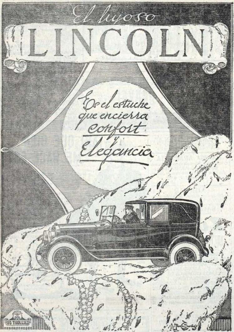 Publicidad de los automóviles Lincoln.