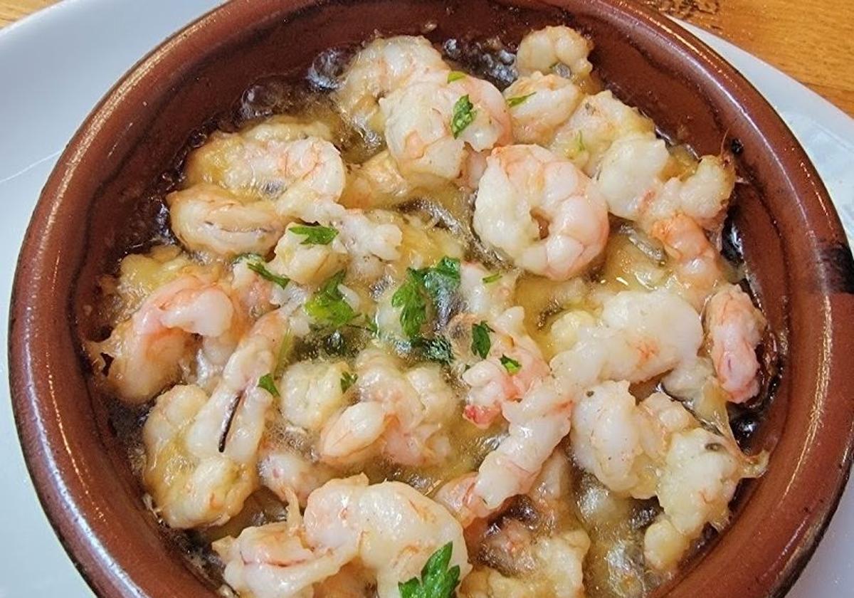 Gambas al ajillo de La Casa del Abuelo.