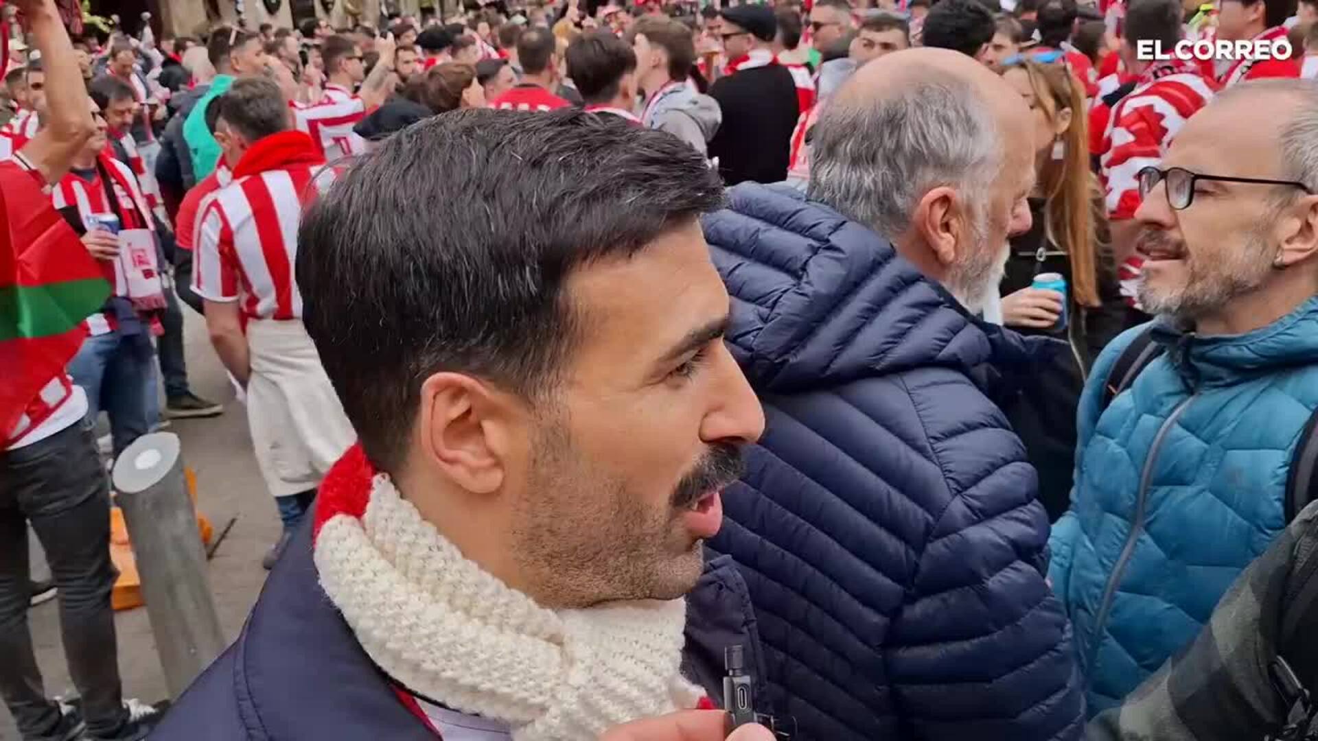 Mikel Balenziaga, un hincha más en Manchester: "Poder disfrutar de este ambiente es un privilegio"