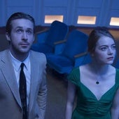 'La la land' filmaren bi protagonistak.