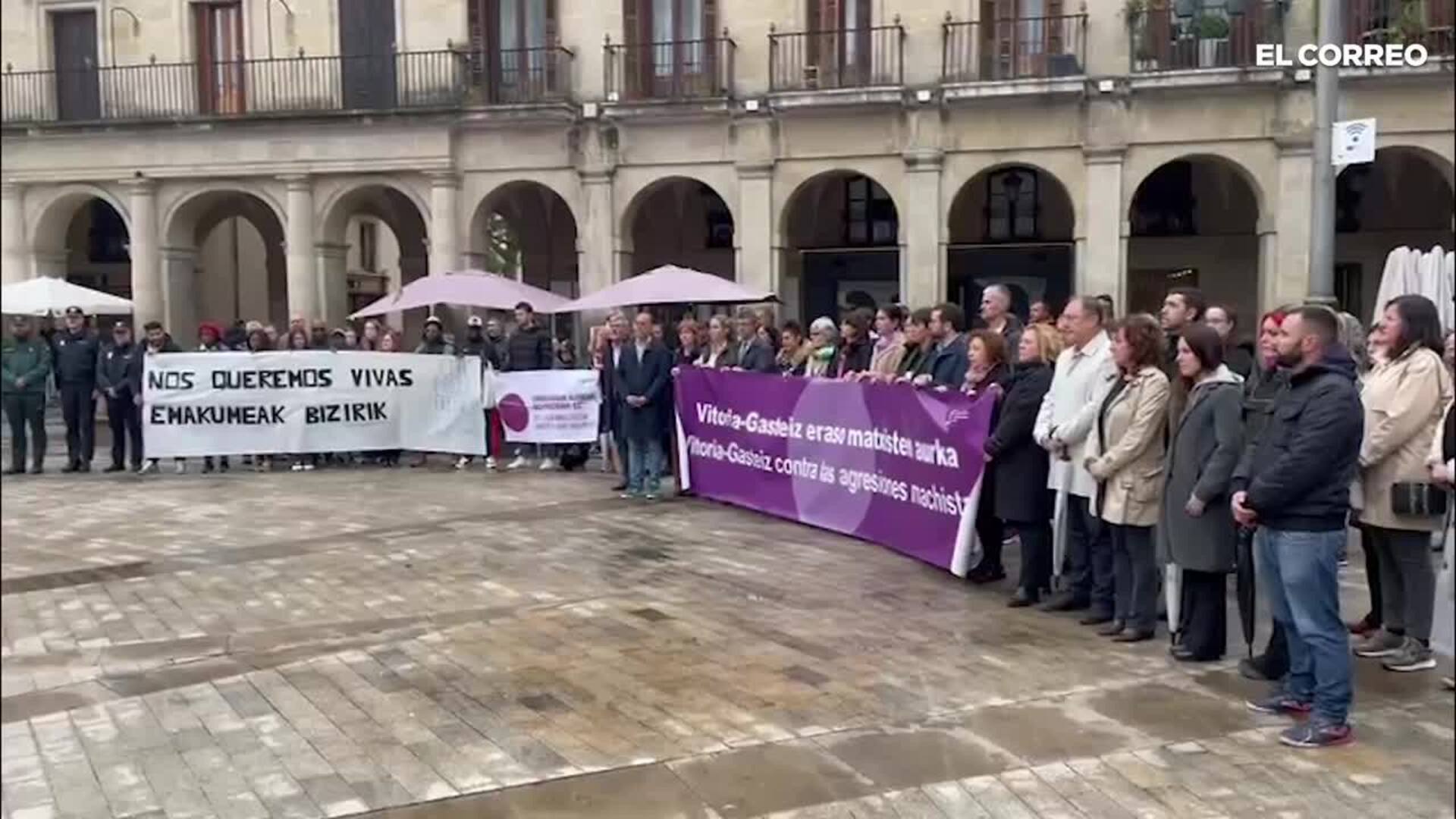 Concentración en Vitoria por el asesinato de una mujer en Haro