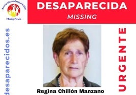 Cartel de la mujer, publicado por la ONG SOS Desaparecidos en sus redes sociales.