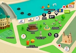 Plano de la 'fan zone' del Arenal.