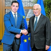 Imanol Pradales, con el presidente del Consejo Europeo, Antonio Costas.