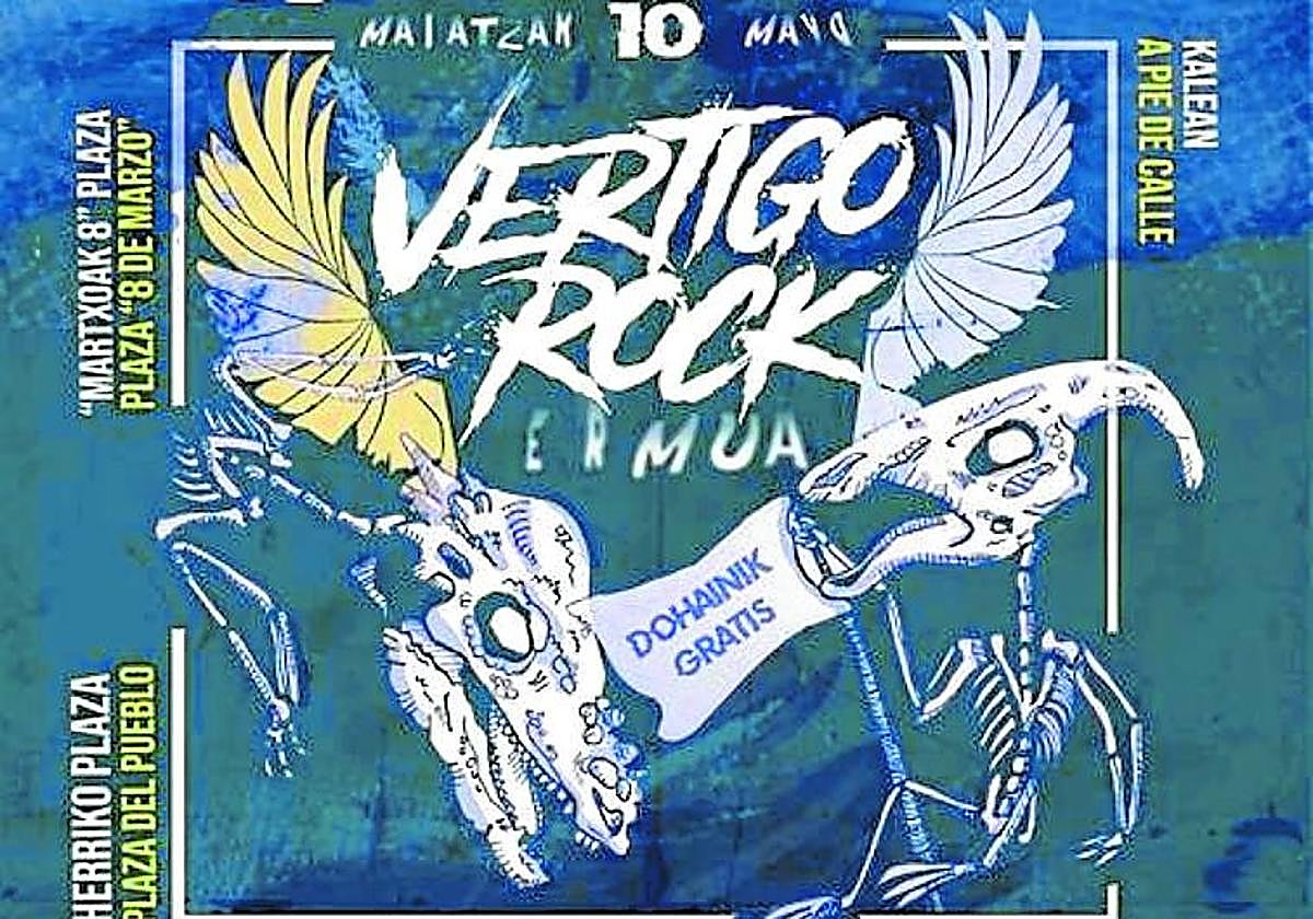 Fragmento del cartel que anuncia los conciertos de hoy.