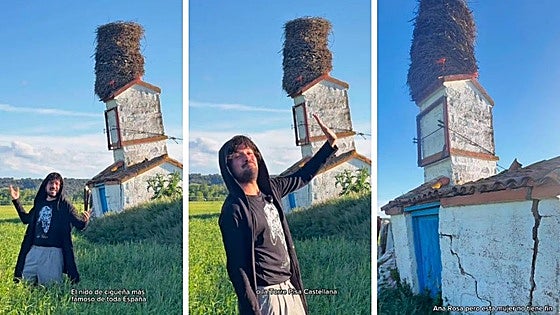 El gigantesco nido de cigüeña más famoso de España está en este pueblo de Burgos