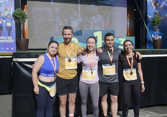 Leire Bergara, Rafa García, Mariasun García, Iñaki Fernández y Paula Álvarez de Arcaya