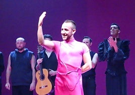 Manuel Liñán en una actuación el pasado noviembre en el Teatro Barakaldo.