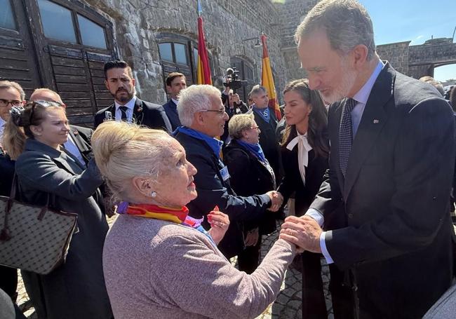 Los Reyes, durante su visita.