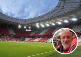 Un argentino viaja 11.000 kilómetros para visitar San Mamés y rompe a llorar al verlo por primera vez