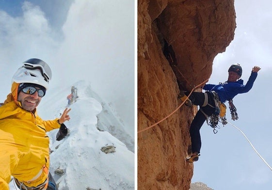 Eneko (izquierda), en Suiza; Iker (derecha), en el Atlas marroquí.
