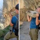 Polémico vídeo en la ruta del Cares: un joven tira una piedra enorme al vacío entre risas