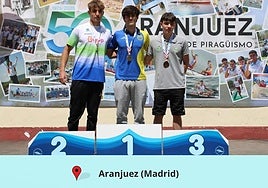 El palista de Miranda, en lo más alto del podio.