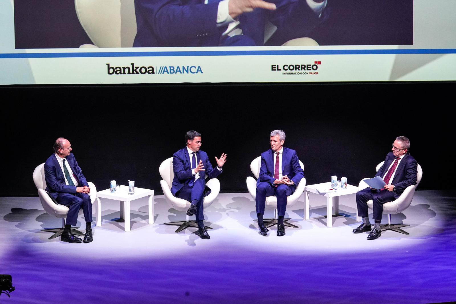 Xosé Luis Vilela, Imanol Pradales, Alfonso Rueda y Óscar Villasante.