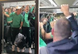 Locura en el autobús del Athletic en el aeropuerto: «Oh, oh, Yuri, te quiero cantar»