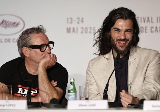 Laxe y López, en rueda de prensa en Cannes.