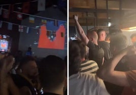 Fiestón en la 'Europarty' del baserri de Derio durante la actuación de Melody