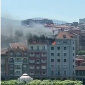 Alarma en Portugalete por un incendio en una terraza exterior